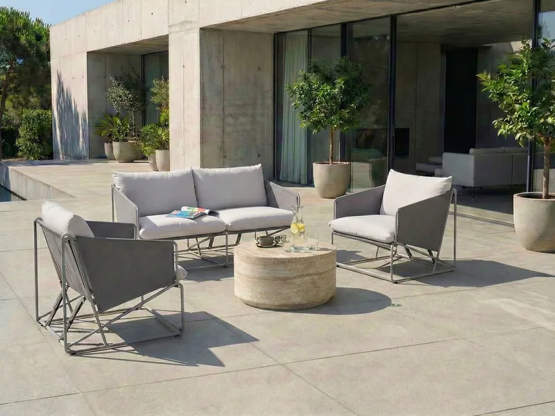 Soffgrupp utomhus 4-Sits Ponte - Grå - Trädgård & spabad - Utemiljö - Altan & terrass - Altanmöbler