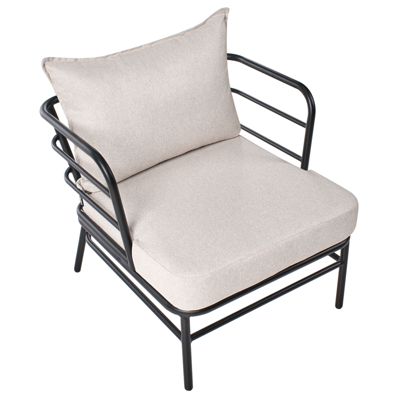 Soffgrupp utomhus 5-Sits Ponzone - Beige/Svart - Trädgård & spabad - Utemiljö - Altan & terrass - Altanmöbler