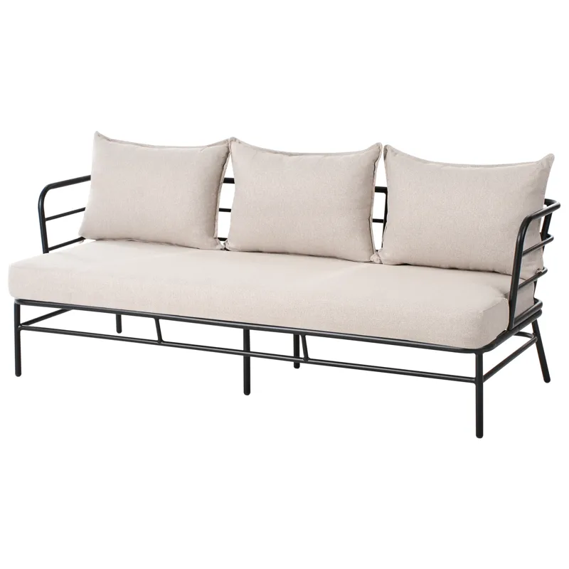 Soffgrupp utomhus 5-Sits Ponzone - Beige/Svart - Trädgård & spabad - Utemiljö - Altan & terrass - Altanmöbler