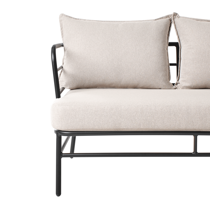 Soffgrupp utomhus 5-Sits Ponzone - Beige/Svart - Trädgård & spabad - Utemiljö - Altan & terrass - Altanmöbler