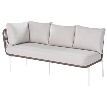 Soffgrupp utomhus 7-Sits Robella med Bord - Beige/Vit/Brun - Utemöbler - Loungemöbler - Soffgrupp utomhus