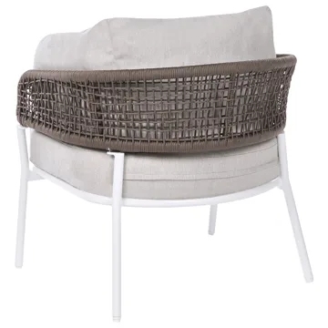 Soffgrupp utomhus 7-Sits Robella med Bord - Beige/Vit/Brun - Utemöbler - Loungemöbler - Soffgrupp utomhus