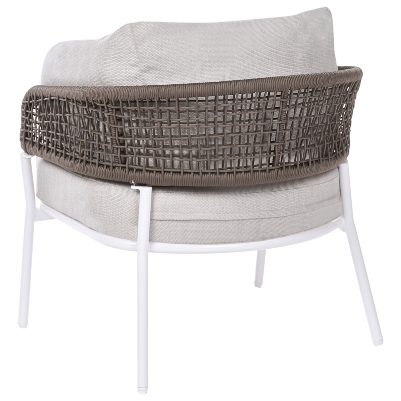 Soffgrupp utomhus 7-Sits Robella med Bord - Beige/Vit/Brun - Tr ädgård & spabad - Utemiljö - Altan & terrass - Altanmöbler