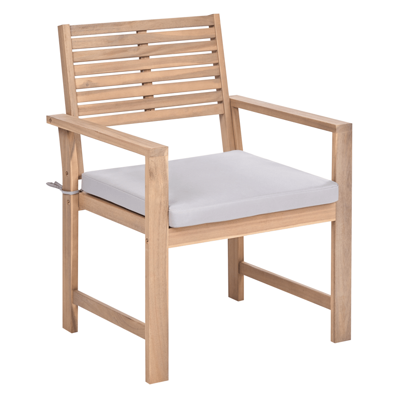 Soffgrupp utomhus med Bord 4-Sits Fiames Akaciaträ - Brun/Grå - Trädgård & spabad - Utemiljö - Altan & terrass - Altanmöbler