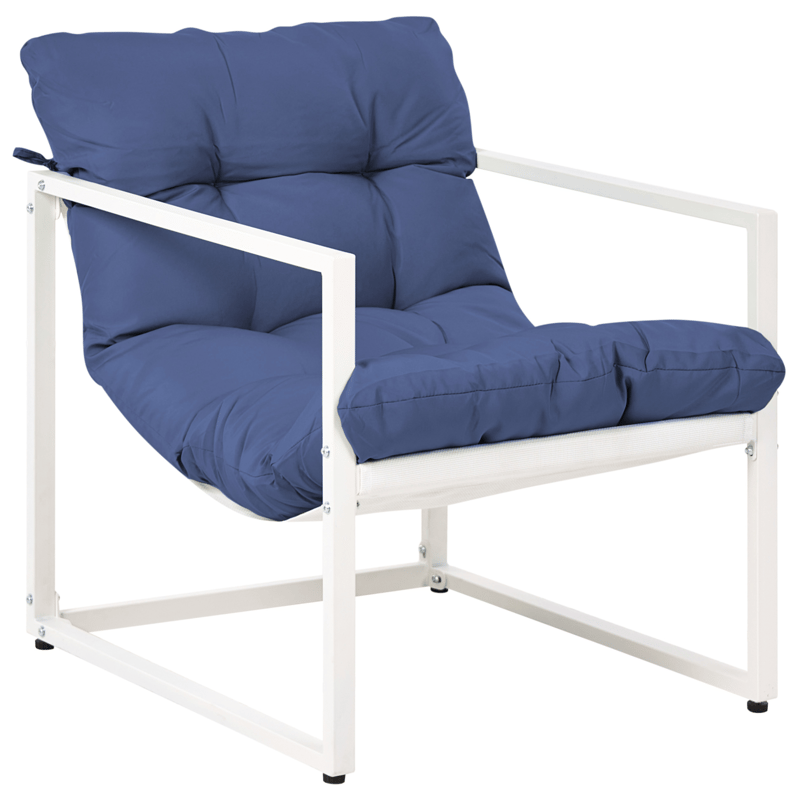 Soffgrupp utomhus med Bord 4-Sits Garda - Blå/Vit - Trädgård & spabad - Utemiljö - Altan & terrass - Altanmöbler