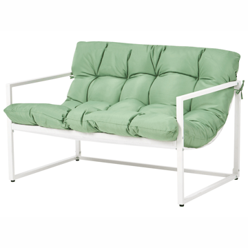 Soffgrupp utomhus med Bord 4-Sits Garda - Grön/Vit - Utemöbler - Loungemöbler - Soffgrupp utomhus