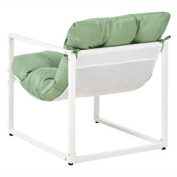 Soffgrupp utomhus med Bord 4-Sits Garda - Grön/Vit - Utemöbler - Loungemöbler - Soffgrupp utomhus