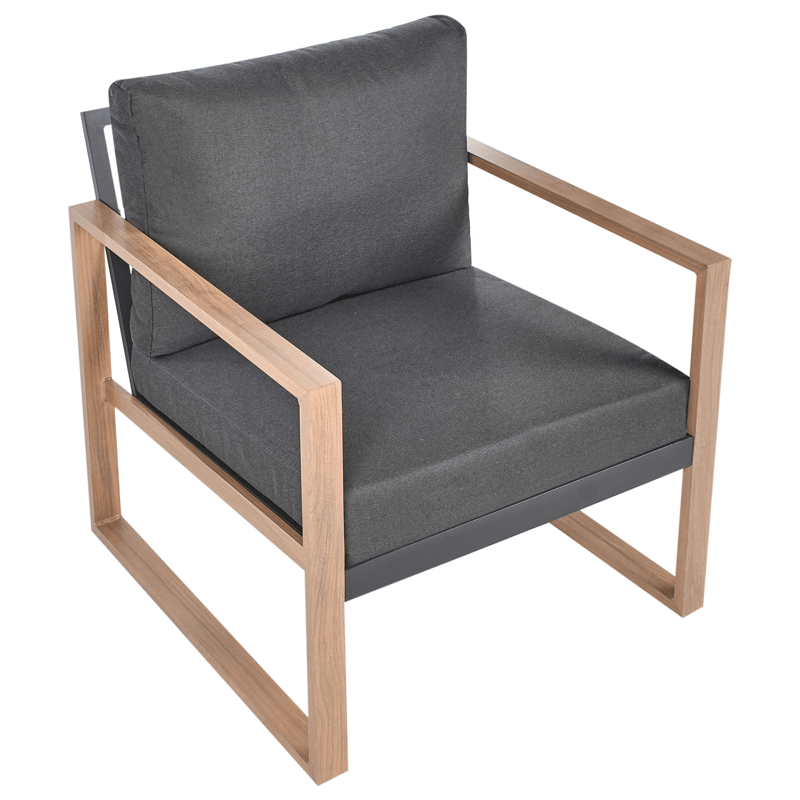 Soffgrupp utomhus med Bord 5-Sits Gelso - Grå/Brun - Trädgård & spabad - Utemiljö - Altan & terrass - Altanmöbler