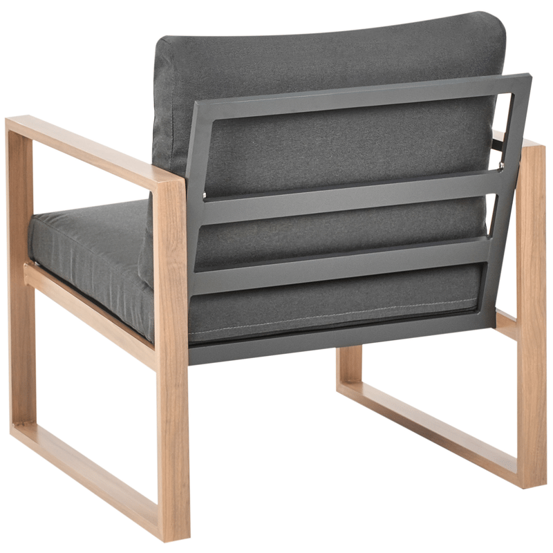 Soffgrupp utomhus med Bord 5-Sits Gelso - Grå/Brun - Trädgård & spabad - Utemiljö - Altan & terrass - Altanmöbler