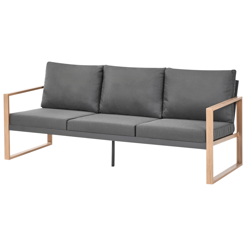 Soffgrupp utomhus med Bord 5-Sits Gelso - Grå/Brun - Trädgård & spabad - Utemiljö - Altan & terrass - Altanmöbler