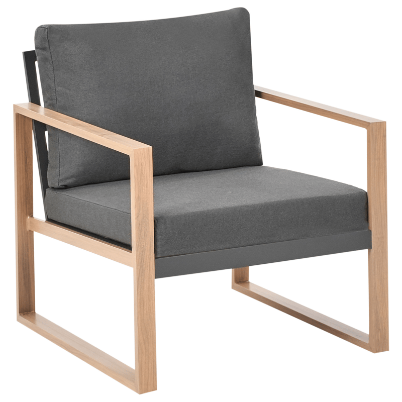 Soffgrupp utomhus med Bord 5-Sits Gelso - Grå/Brun - Trädgård & spabad - Utemiljö - Altan & terrass - Altanmöbler