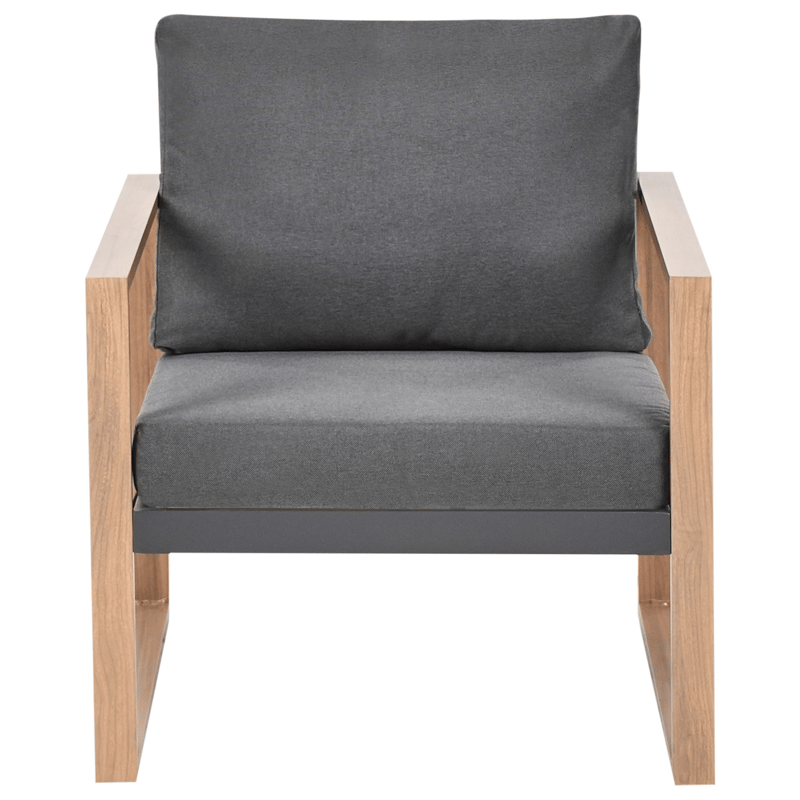 Soffgrupp utomhus med Bord 5-Sits Gelso - Grå/Brun - Trädgård & spabad - Utemiljö - Altan & terrass - Altanmöbler