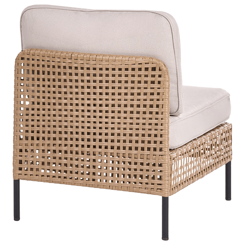 Soffgrupp utomhus med Bord 6-Sits Omegana Modulär Konstrotting - Beige/Svart - Trädgård & spabad - Utemiljö - Altan & terrass - Altanmöbler