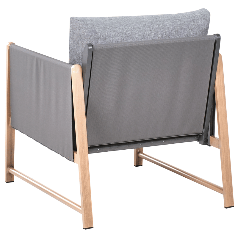 Soffgrupp utomhus med Bord och Fotpall 5-Sits Nola - Grå/Brun - Trädgård & spabad - Utemiljö - Altan & terrass - Altanmöbler