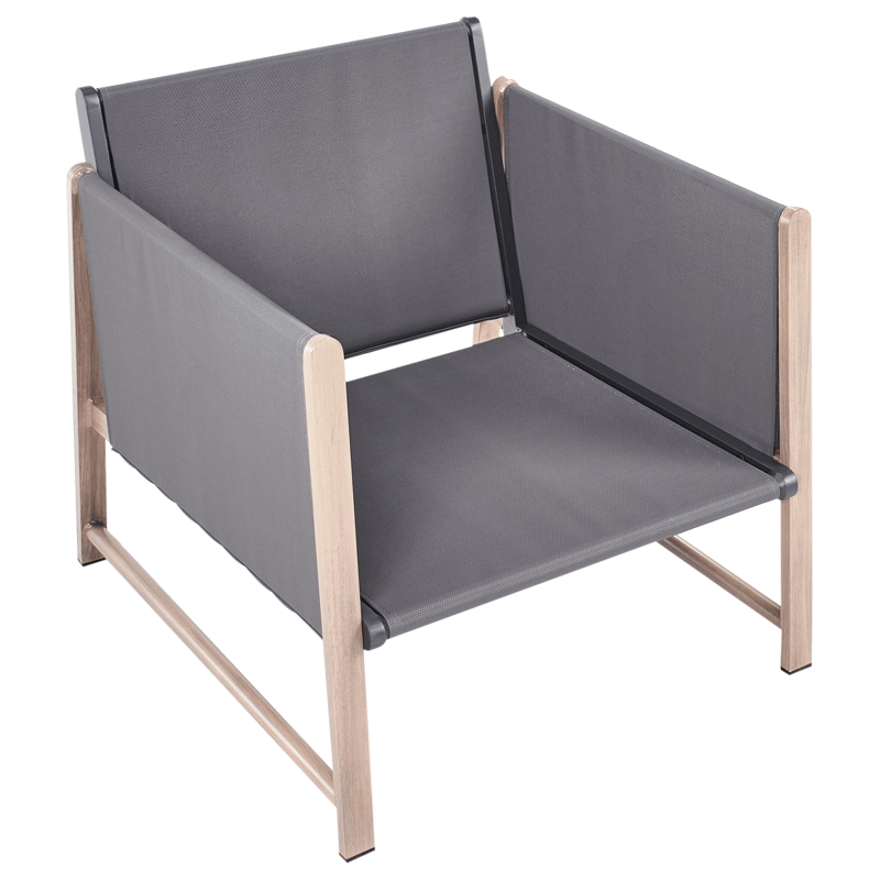 Soffgrupp utomhus med Bord och Fotpall 5-Sits Nola - Grå/Brun - Trädgård & spabad - Utemiljö - Altan & terrass - Altanmöbler