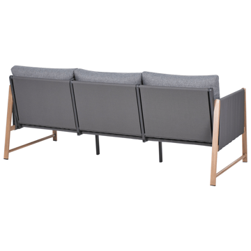 Soffgrupp utomhus med Bord och Fotpall 5-Sits Nola - Grå/Brun - Utemöbler - Loungemöbler - Soffgrupp utomhus