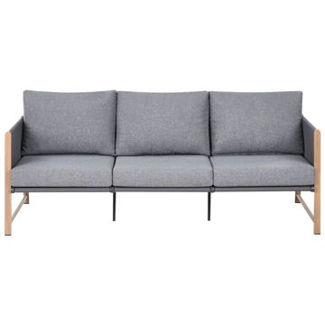 Soffgrupp utomhus med Bord och Fotpall 5-Sits Nola - Grå/Brun - Utemöbler - Loungemöbler - Soffgrupp utomhus