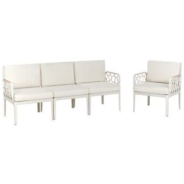 Soffset Eriche - Beige, brun - Utemöbler - Loungemöbler - Soffgrupp utomhus