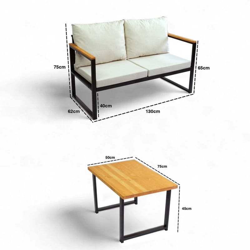 Sylros 2-sits Soffgrupp Utomhus - Beige - Trädgård & spabad - Utemiljö - Altan & terrass - Altanmöbler