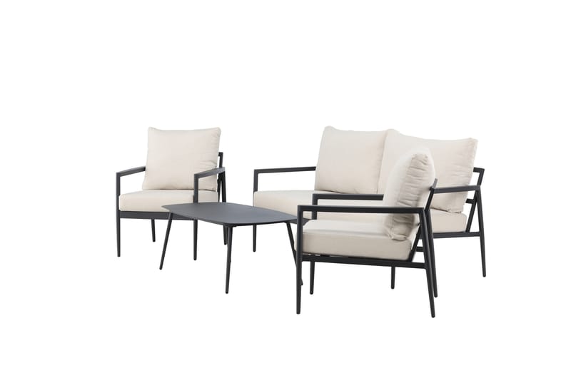 Taromina Soffgrupp Utomhus 4-sits - Svart/Beige - Trädgård & spabad - Utemiljö - Altan & terrass - Altanmöbler