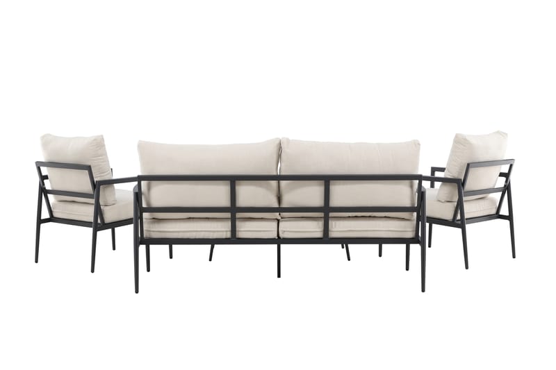 Taromina Soffgrupp Utomhus 4-sits - Svart/Beige - Trädgård & spabad - Utemiljö - Altan & terrass - Altanmöbler