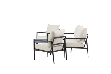 Taromina Soffgrupp Utomhus 4-sits - Svart/Beige - Utemöbler - Loungemöbler - Soffgrupp utomhus