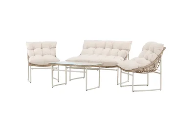 Tina Soffgrupp Utomhus 4-sits - Beige - Utemöbler - Loungemöbler - Soffgrupp utomhus
