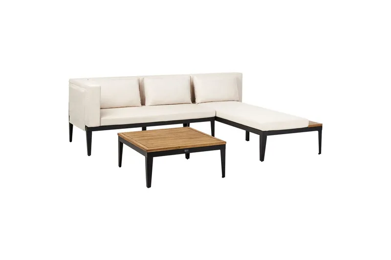 Trädgårdshörnsoffa med bord 3-sits Bracciano - Trädgård & spabad - Utemiljö - Altan & terrass - Altanmöbler