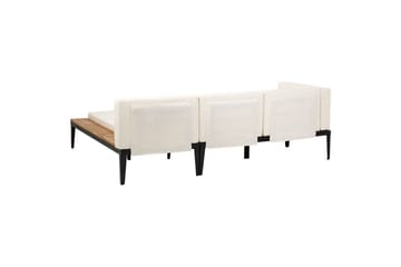 Trädgårdshörnsoffa med bord 3-sits Bracciano - Utemöbler - Loungemöbler - Soffgrupp utomhus