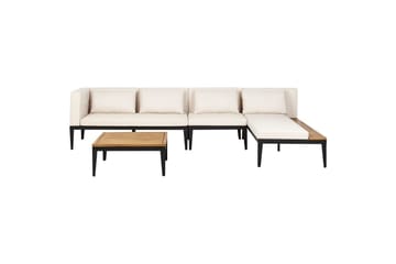 Trädgårdshörnsoffa med bord 4-sits Bracciano - Utemöbler - Loungemöbler - Soffgrupp utomhus