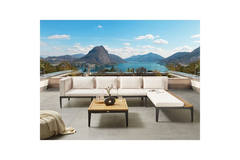 Trädgårdshörnsoffa med bord 4-sits Bracciano - Trädgård & spabad - Utemiljö - Altan & terrass - Altanmöbler