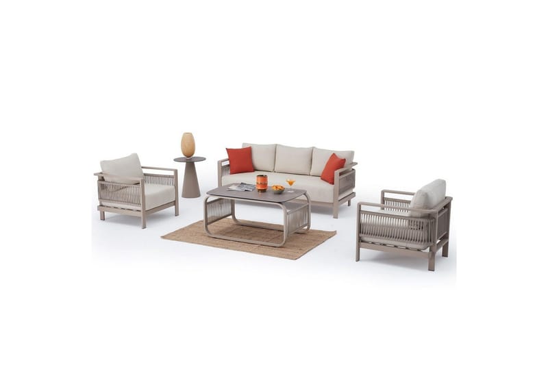 Trädgårdsloungeset Hungirr Beige - Beige - Trädgård & spabad - Utemiljö - Altan & terrass - Altanmöbler