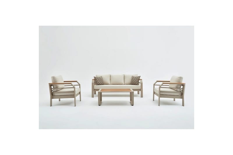 Trädgårdsloungeset Sudassento Beige - Beige - Trädgård & spabad - Utemiljö - Altan & terrass - Altanmöbler