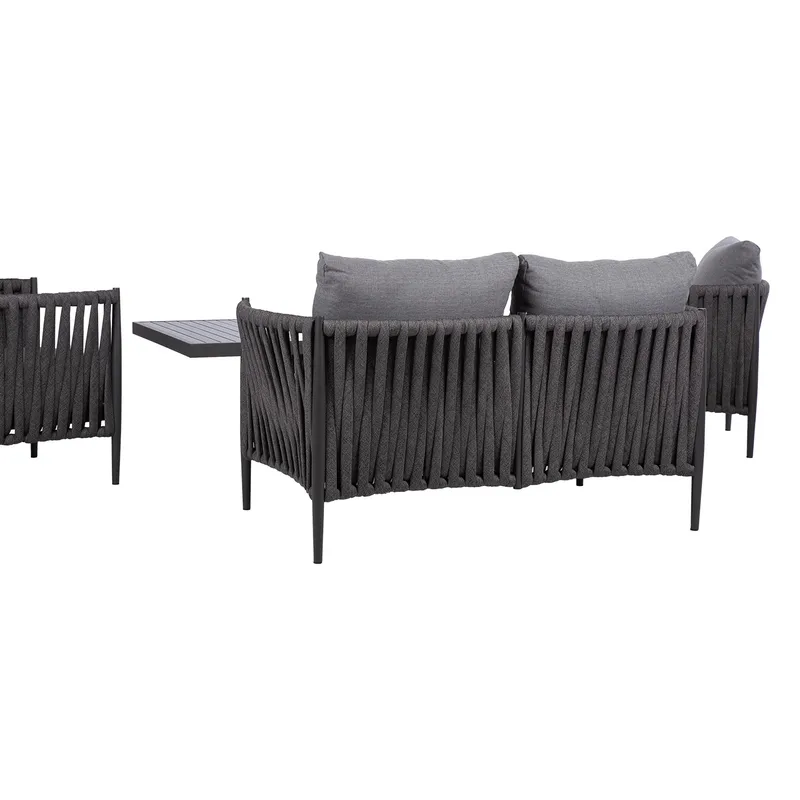 Trädgårdsmöbelgrupp Bristol bord, soffa och 2 stolar - Grå - Trädgård & spabad - Utemiljö - Altan & terrass - Altanmöbler