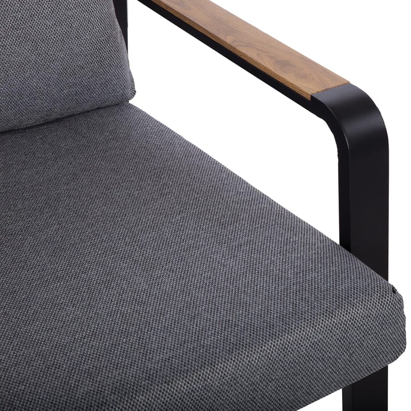 Trädgårdsmöbelgrupp Lona bord, soffa och 2 stolar - Grå / svart - Trädgård & spabad - Utemiljö - Altan & terrass - Altanmöbler