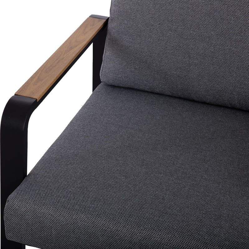 Trädgårdsmöbelgrupp Lona bord, soffa och 2 stolar - Grå / svart - Trädgård & spabad - Utemiljö - Altan & terrass - Altanmöbler