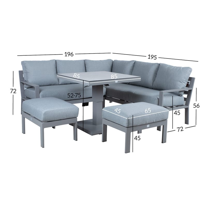 Trädgårdsmöbelgrupp Rio 4 delar - Gråbeige - Trädgård & spabad - Utemiljö - Altan & terrass - Altanmöbler