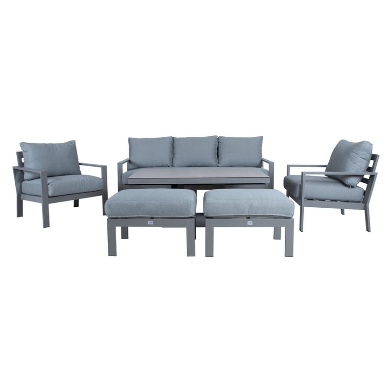 Trädgårdsmöbelgrupp Rio 6-delar - Gråbeige - Trädgård & spabad - Utemiljö - Altan & terrass - Altanmöbler