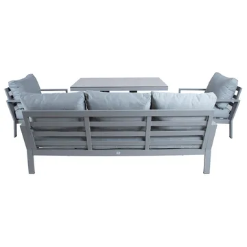 Trädgårdsmöbelgrupp Rio 6-delar - Gråbeige - Utemöbler - Loungemöbler - Soffgrupp utomhus