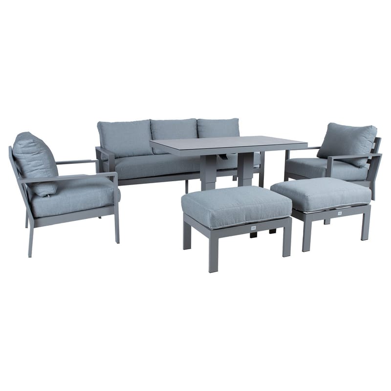 Trädgårdsmöbelgrupp Rio 6-delar - Gråbeige - Trädgård & spabad - Utemiljö - Altan & terrass - Altanmöbler