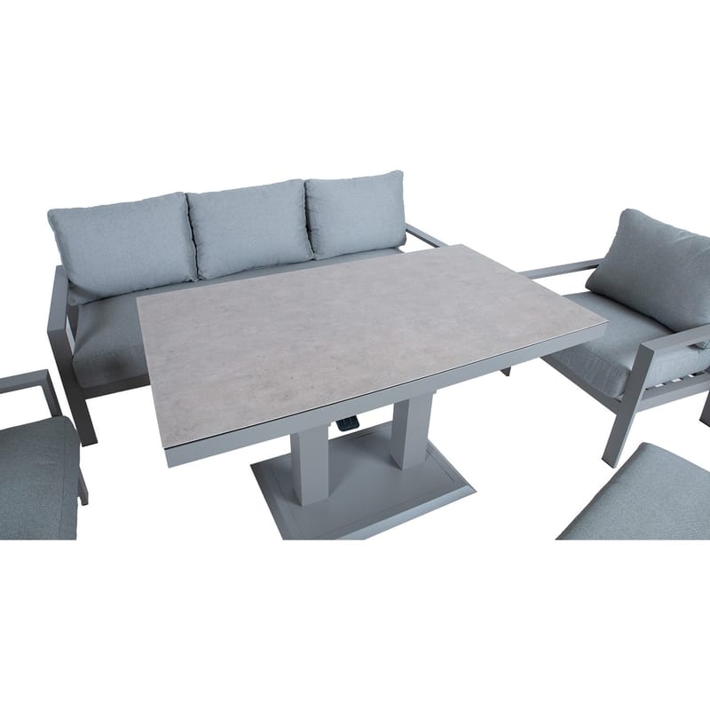 Trädgårdsmöbelgrupp Rio 6-delar - Gråbeige - Trädgård & spabad - Utemiljö - Altan & terrass - Altanmöbler