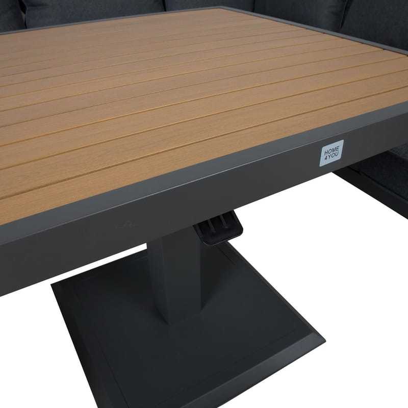 Trädgårdsmöbelgrupp Parker 4 delar - Grå - Trädgård & spabad - Utemiljö - Altan & terrass - Altanmöbler