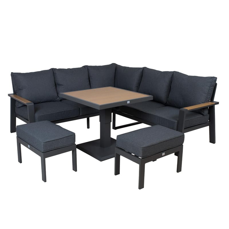 Trädgårdsmöbelgrupp Parker 4 delar - Grå - Trädgård & spabad - Utemiljö - Altan & terrass - Altanmöbler