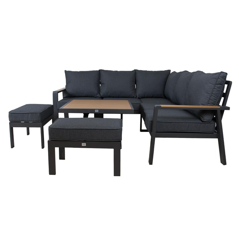 Trädgårdsmöbelgrupp Parker 4 delar - Grå - Trädgård & spabad - Utemiljö - Altan & terrass - Altanmöbler