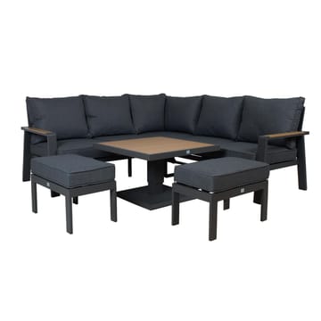 Trädgårdsmöbelgrupp Parker 4 delar - Grå - Utemöbler - Loungemöbler - Soffgrupp utomhus