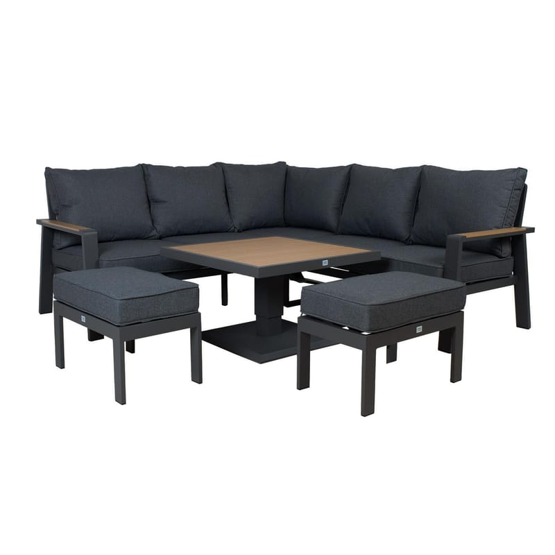 Trädgårdsmöbelgrupp Parker 4 delar - Grå - Trädgård & spabad - Utemiljö - Altan & terrass - Altanmöbler