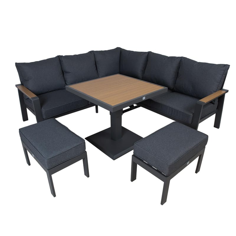 Trädgårdsmöbelgrupp Parker 4 delar - Grå - Trädgård & spabad - Utemiljö - Altan & terrass - Altanmöbler