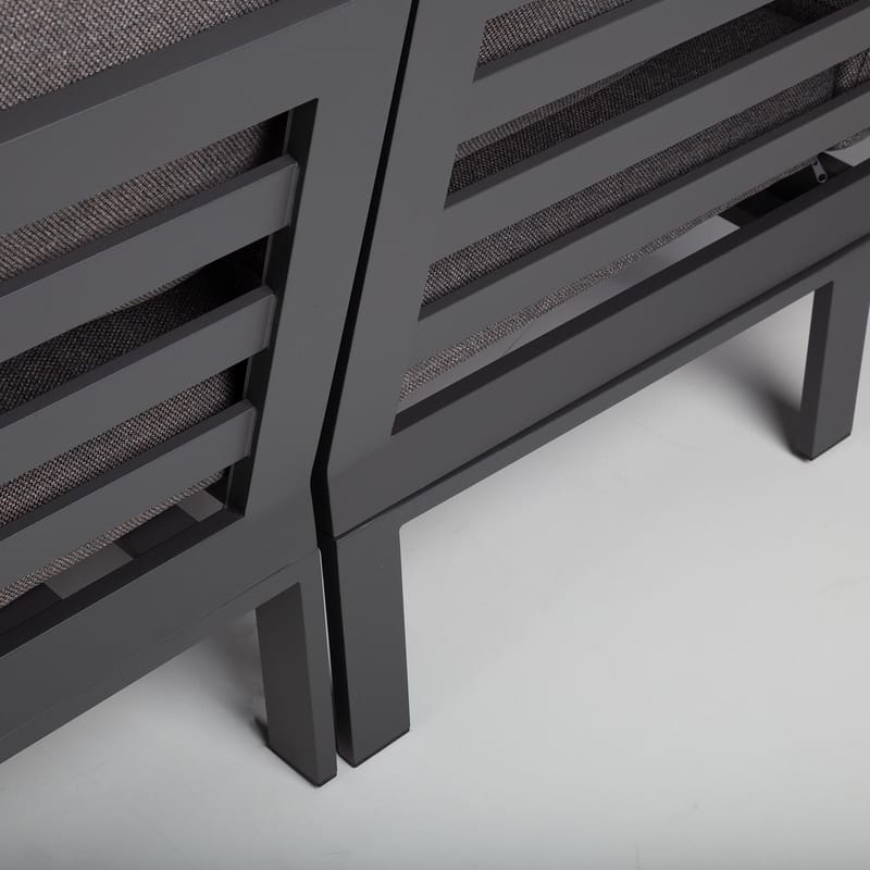 Trädgårdsmöbelset Rio hörnsoffa och bord - Mörkgrå - Trädgård & spabad - Utemiljö - Altan & terrass - Altanmöbler