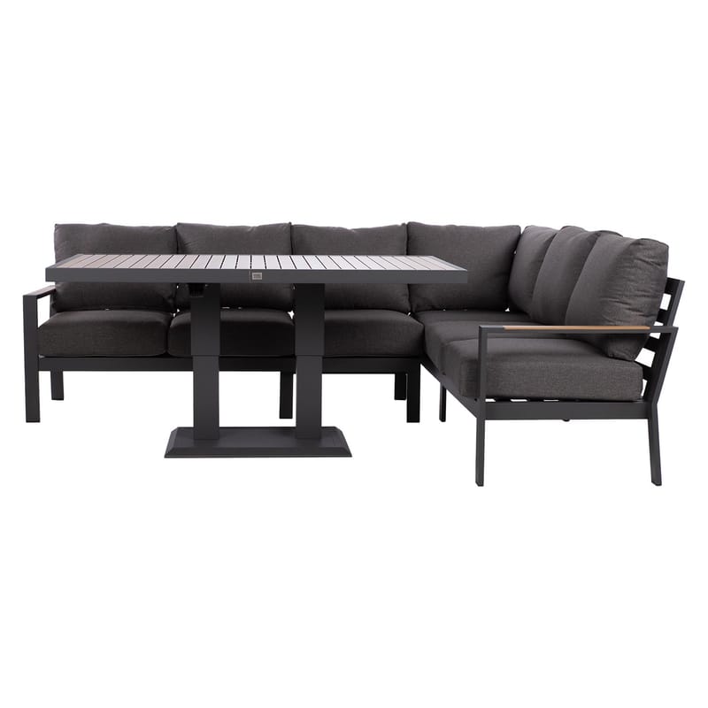 Trädgårdsmöbelset Rio hörnsoffa och bord - Mörkgrå - Trädgård & spabad - Utemiljö - Altan & terrass - Altanmöbler