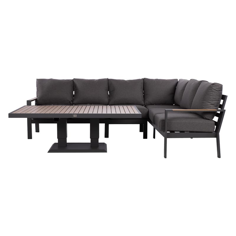 Trädgårdsmöbelset Rio hörnsoffa och bord - Mörkgrå - Trädgård & spabad - Utemiljö - Altan & terrass - Altanmöbler